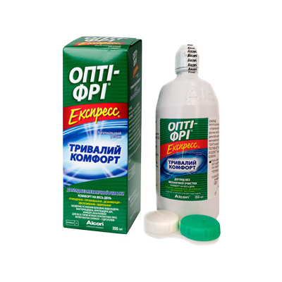Image of Opti-Free Express <p dir="ltr" style="text-align: justify;"><strong>Опті-Фрі Експрес</strong> — багатоцільовий розчин для догляду за контактними лінзами. Сучасна формула розчину дозволяє зберігати контактні лінзи чистими і зволоженими протягом ус