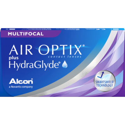 Image of Контактні лінзи (мультифокальні) AIR OPTIX plus HYDRAGLYDE Multifocal використовують запатентовану технологію HydraGlyde®, яка забезпечує оптимальне проникнення кисню до сітківки ока