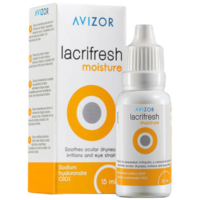 Image of Moisture Drops <h3>Переваги Lacrifresh Moisture Drops:</h3>
<ul>
<li>містять гіалуронову кислоту</li>
<li>ефективно знімають подразнення, сухість і втому очей</li>
<li>не містять консервантів</li>
</ul>